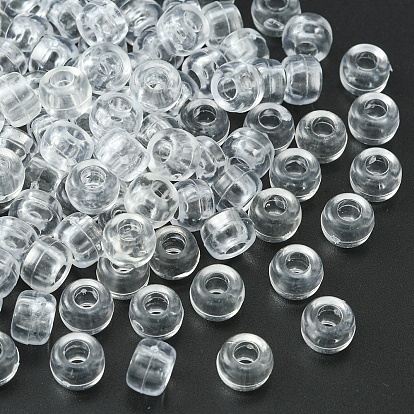 Perles européennes acryliques transparentes, grandes perles trou du canon