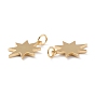 Brass Charms, with Jump Rings, Long-Lasting Plated, Snowflake