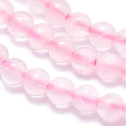 Natural Rose Quartz Beads Strands, Dyed, Round