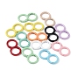 Spray Painted Alloy Spring Gate Rings, Double Round
