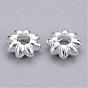 Tibetan Style Alloy Flower Spacer Beads, Cadmium Free & Lead Free, 5.5x2mm, Hole: 1.8mm, about 6300pcs/1000g