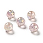 Placage uv perles acryliques irisées arc-en-ciel transparentes, perles de paillettes, ronde