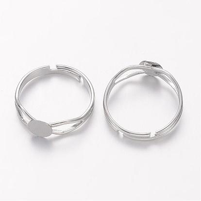 Composants d'anneau en laiton, accessoires de bague de pad, réglable