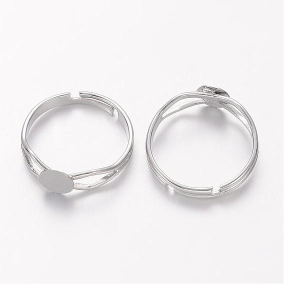 Компоненты латунные кольца, основная фурнитура для колльца, регулируемый