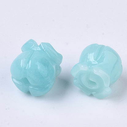 Synthetic Coral Beads, Dyed, Imitation Jade, Tulip