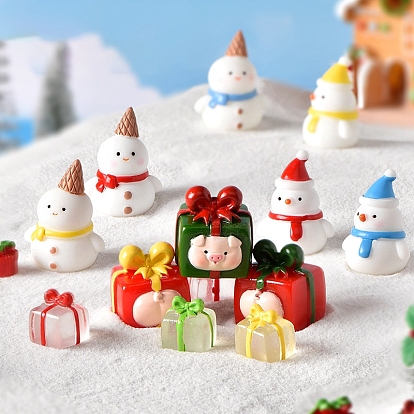 Christmas Themed Resin Figurine, Micro Landscapes Ornament Accessories