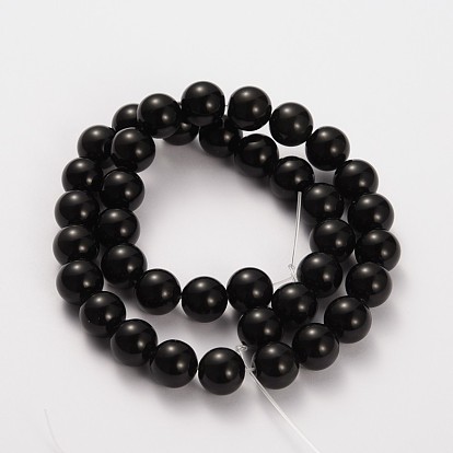 Natural Gemstone Obsidian Round Beads Strands