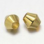 Brass Spacer Beads, Bicone
