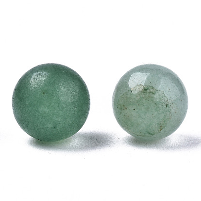Natural Aventurine Beads, Gemstone Sphere, No Hole/Undrilled, Round
