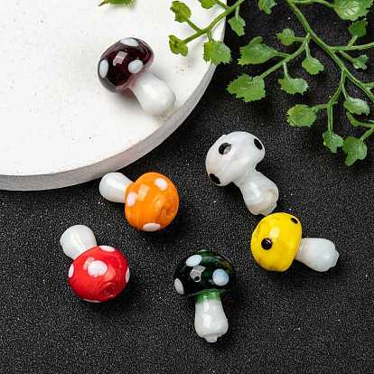 Handmade Lampwork Beads, Mushroom, 19x14.5mm, Hole: 2mm