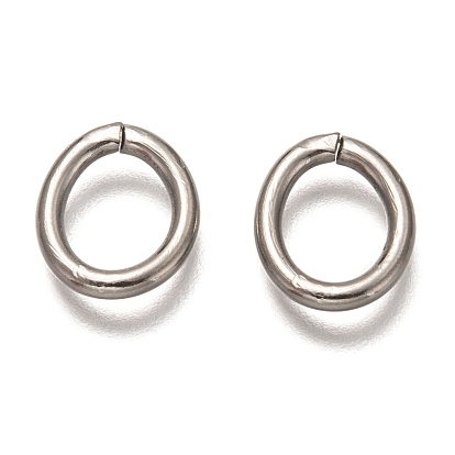 201 Stainless Steel Jump Ring, Open Jump Rings, Oval