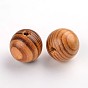 Natural Wood Beads, Dyed, Round, Lead Free