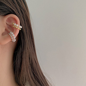 Fashionable Pearl Clip-on Earrings - Elegant, Minimalist, Chic, Non-piercing Ear Jewelry.