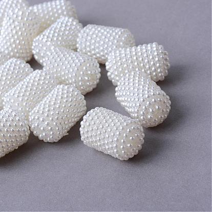 Acryliques perles imitation de perles, perles baies, perles combinés, colonne