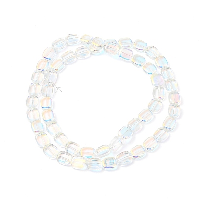 Perles en verre electroplate, rectangle, mixedstyle