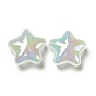 Placage uv arc-en-ciel irisé imitation gelée perles acryliques, étoiles