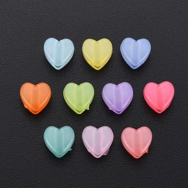 Imitation Jelly Acrylic Beads, Heart