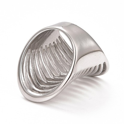 304 рифленое широкополосное кольцо из нержавеющей стали, панк кольцо для женщин