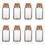 Glass Jar Glass Bottles, with Cork Stopper, Wishing Bottles, Clear, 50x27mm