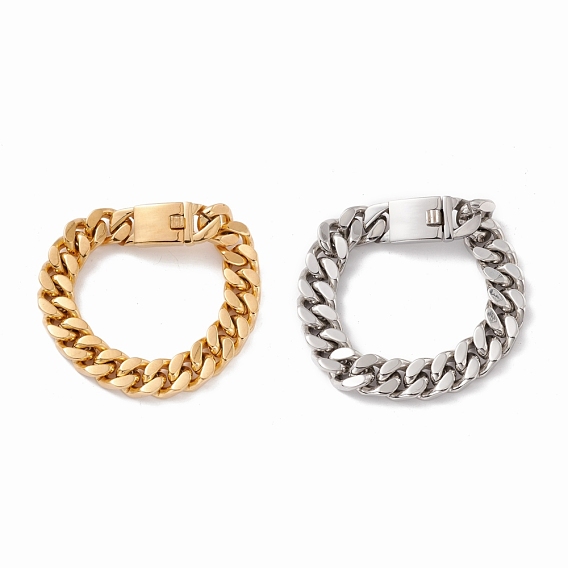 304 Stainless Steel Curb Chains Bracelet for Women