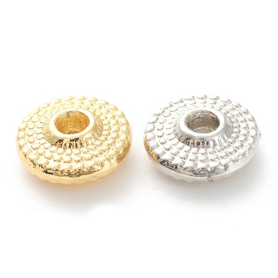 Rack Plating Alloy Spacer Beads, Lead Free & Cadmium Free, Long-Lasting Plated, Disc