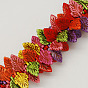 Synthetical Turquoise Beads Strands, Dyed, Leaf, 28x18x4mm, Hole: 1mm, about 360pcs/1000g
