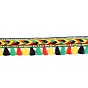 50 Yards Rainbow Color Polyester Fringe Ribbon, Tassel Ribbon