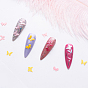 Cabujones de papel, decoraciones de uñas, mariposa realista