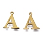 Ion Plating(IP) 304 Stainless Steel Charms, Laser Cut, Alphabet