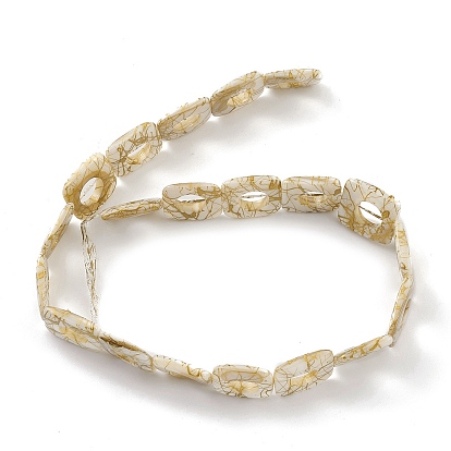 Drawbench Style Natural Freshwater Shell Beads Strands, Square