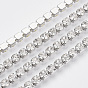 304 Stainless Steel Rhinestone Strass Chains, with Spool, Rhinestone Cup Chains