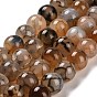 Natural Dragon Veins Agate Dyed Beads Strands, Round