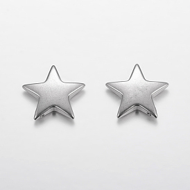 201 pendentifs d'étiquettes vierges en acier inoxydable, étoile de noël, 13.5x2.5mm, Trou: 1mm