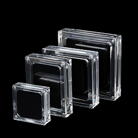 Caja de regalo de joyería de acrílico transparente con cierres magnéticos