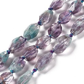 Natural Amethyst Beads Strands, Dyed, Faceted, Polygon