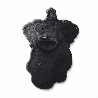 Pin de esmalte de calavera con corona, insignia de aleación de halloween para ropa de mochila, electroforesis negro
