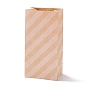 Bolsas de papel kraft rectangulares, ninguno maneja, bolsas de regalo, patrón de la raya