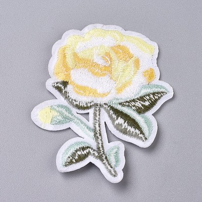Computerized Embroidery Cloth Iron on/Sew on Patches, Costume Accessories, Appliques, for Backpacks, Clothes, Flower