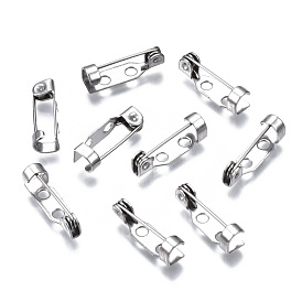 201 Stainless Steel Brooch Pin Back Safety Catch Bar Pins