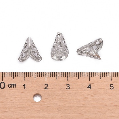 Apetalous 316 Surgical Stainless Steel Cone Bead Caps, 12x10mm, Hole: 1.5mm
