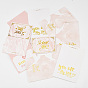 Craspire 10 feuilles 5 style papier carte de vœux, pour Saint Valentin, rectangle, mot