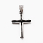 Hombres de la moda bicolor 201 de acero inoxidable colgante de la cruz, 31x20x4.5 mm, agujero: 5x6.5 mm