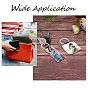 Gorgecraft PU Leather Sublimation Blanks Keychains, with Iron Split Key Rings, Iron Alloy Lobster Claw Clasp Keychain
