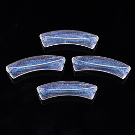 Perles acryliques transparentes, poudre de scintillement, tube incurvé