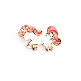 Colorful Cute Pony Brooch for Kids - Sweet and Playful Cartoon Jewelry