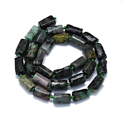 Natural Emerald Quartz Beads Strands, Nuggets