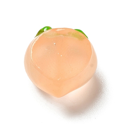 Светящиеся полупрозрачные кабошоны из смолы, персик