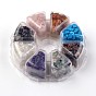 Чип драгоценных камней бусы, включают натуральный флюорит, розовый кварц, тигровый глаз, аметист, сердолик, кристаллы кварца, дымчатый кварц и синтетический говлит