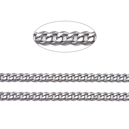 304 Stainless Steel Twisted Chains, Curb Chain, Diamond Cut Chains, Unwelded