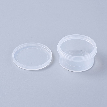 Boîtes en plastique transparent, conteneurs de stockage de perles avec couvercle, colonne